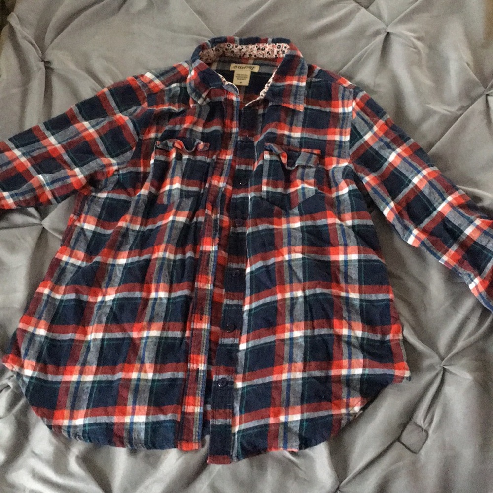 Plaid flannel button up